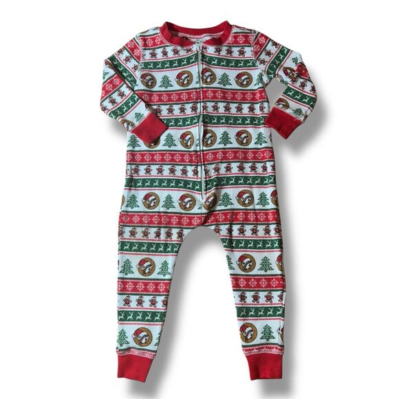 Buc-ees 2T One Piece Thermal Toddler Pajamas Christmas - Picture 4 of 10